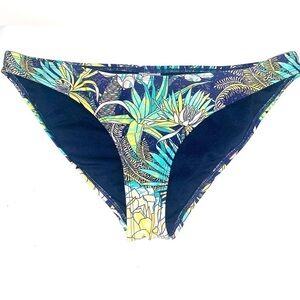 Vintage 90s body glove bikini bottom size large blue, pink, and yellow floral